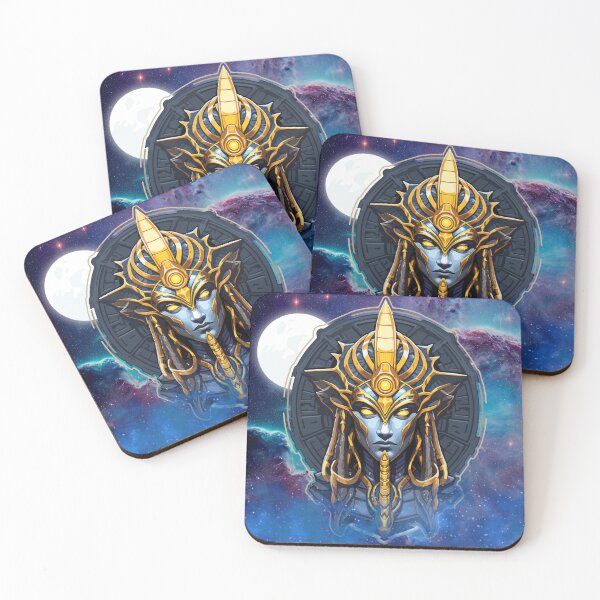 Item preview, Starseed Ancient Egyptian God Blue Skinned Alien  designed and sold by WildWoodlandWitch.