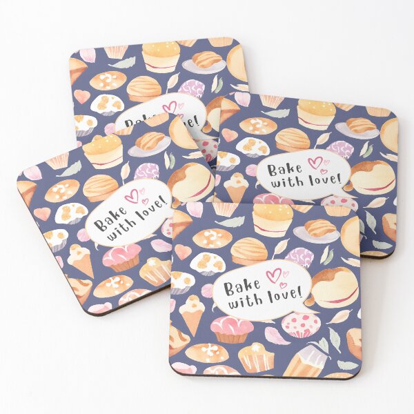Item preview, Bake With Love! Minimalist Baking Art Design - Cozy Kitchen Decor designed and sold by RosmeralisShop.