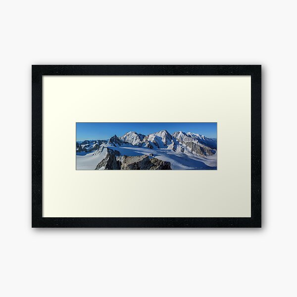 AIguille du Tour French Alps summit panorama Framed Art Print