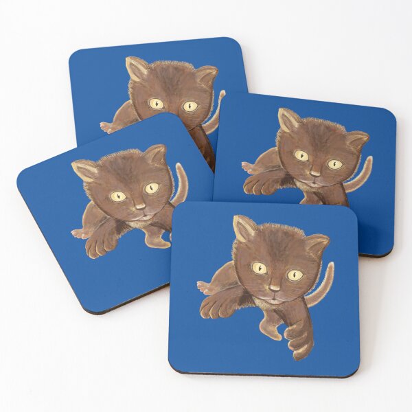 Item preview, Cute Brown Cat Jumping designed and sold by Julia Doria.
