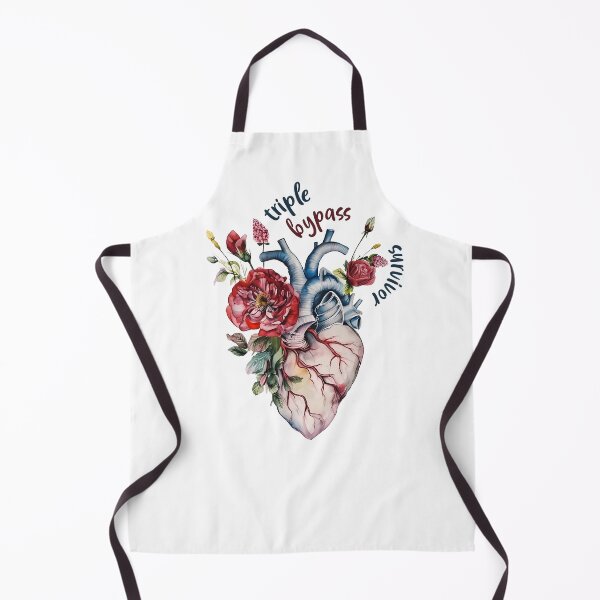 Item preview, Triple Bypass survivor - floral anatomy heart designed and sold by EmeraldeaArt.