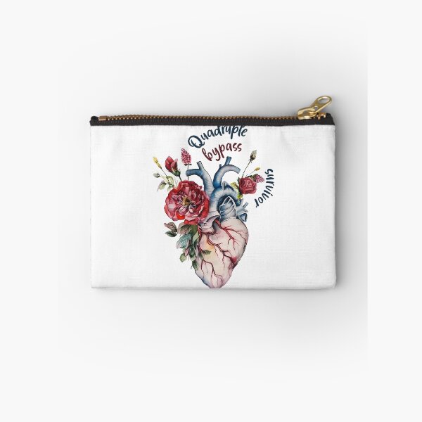 Item preview, Quadruple Bypass survivor -  floral anatomy heart designed and sold by EmeraldeaArt.