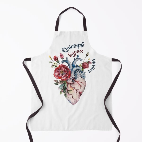 Item preview, Quintuple Bypass survivor - floral anatomy heart designed and sold by EmeraldeaArt.