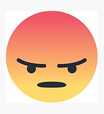 Facebook Angry Face Emoji Photographic Print