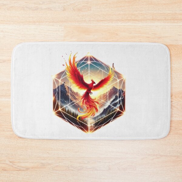 Item preview, Fiery Phoenix Soaring Over Mountains designed and sold by WildVista.