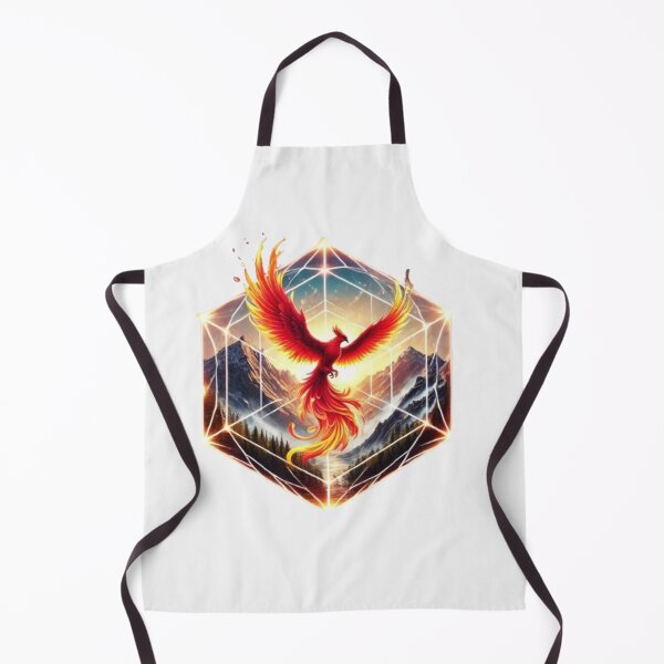 Item preview, Fiery Phoenix Soaring Over Mountains designed and sold by WildVista.