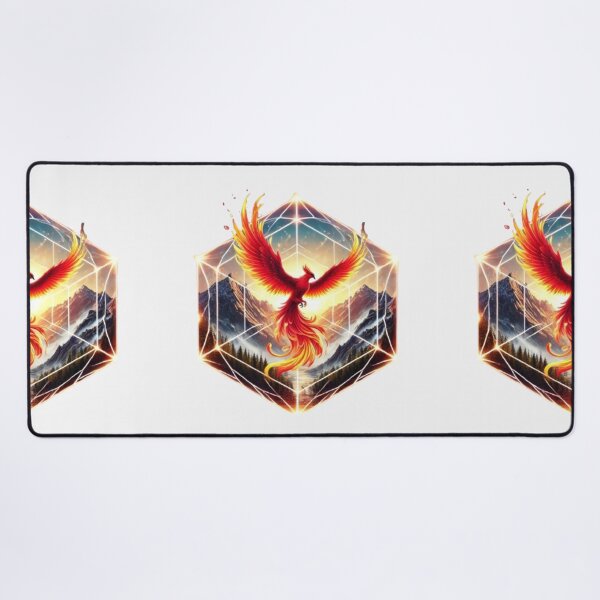 Item preview, Fiery Phoenix Soaring Over Mountains designed and sold by WildVista.
