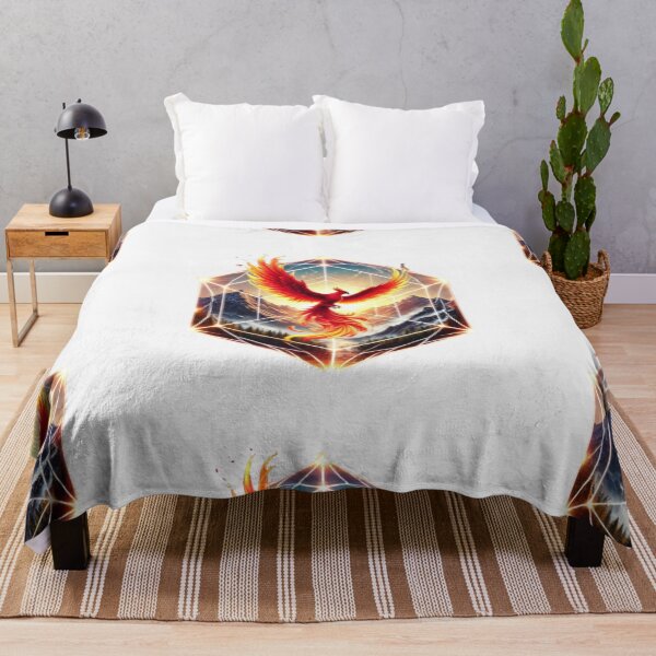 Item preview, Fiery Phoenix Soaring Over Mountains designed and sold by WildVista.