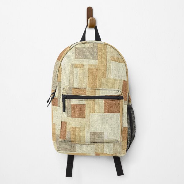 Item preview, Structured Rectangles Fabric Pattern: Warm Beige and Light Brown designed and sold by Rui Fernandes.