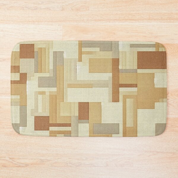 Item preview, Structured Rectangles Fabric Pattern: Warm Beige and Light Brown designed and sold by Rui Fernandes.