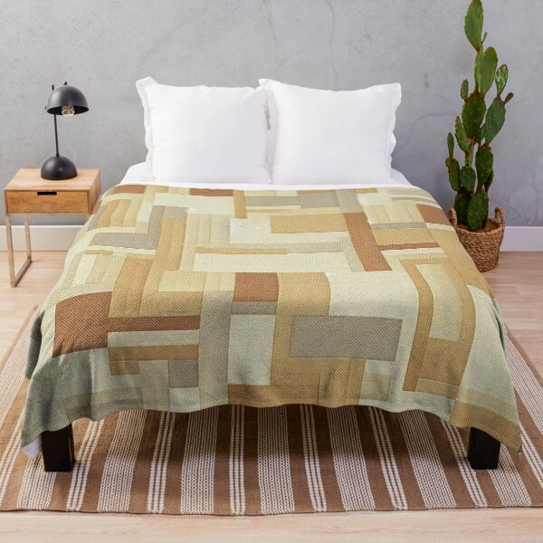 Aperçu de l'œuvre Motif de tissu à rectangles structurés : beige chaud et marron clair créée et vendue par Rui Fernandes.
