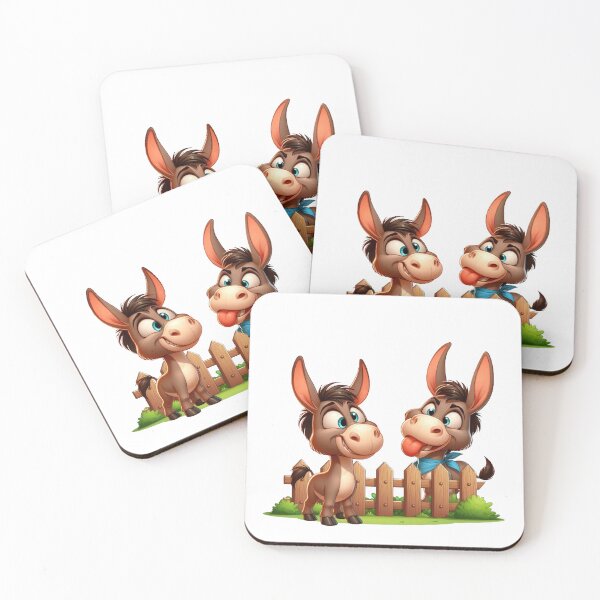 Item preview, Funny donkeys making silly faces   designed and sold by Pasja W Każdym Szkicu!.