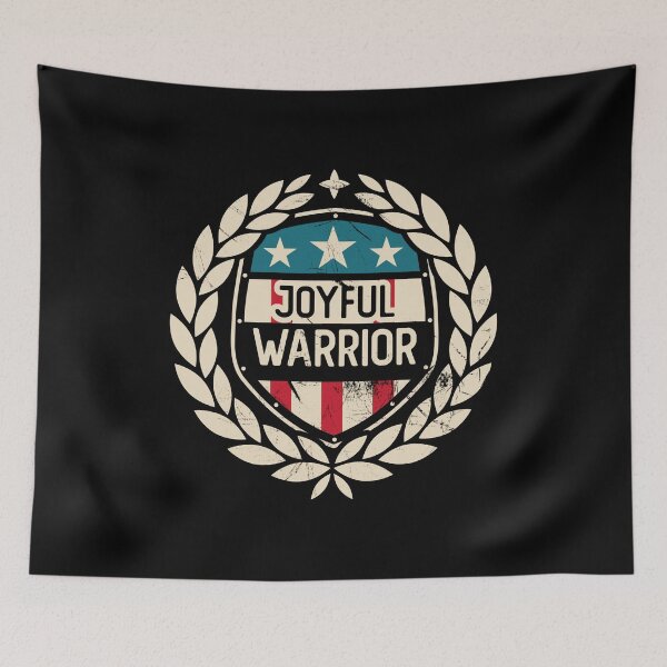 Item preview, Joyful Warrior Kamala Harris Tim Walz 2024 Retro designed and sold by Designer-Girl.