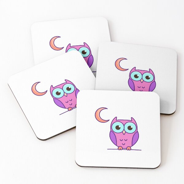 Item preview, Cute illustration of owl and halfmoon designed and sold by rasagamastore.