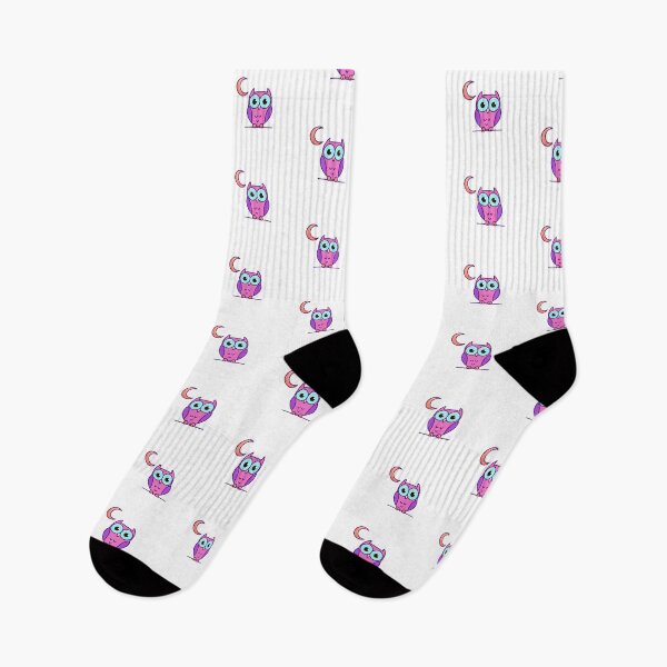 Item preview, Cute illustration of owl and halfmoon designed and sold by rasagamastore.