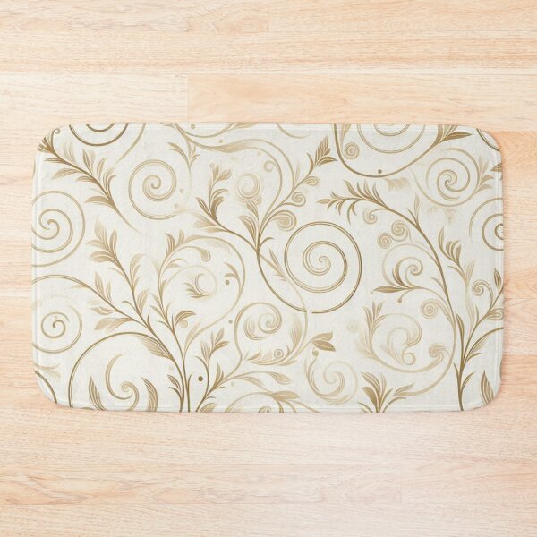 Item preview, Delicate Gold Spirals Fabric Pattern: Elegant Simplicity on White designed and sold by Rui Fernandes.