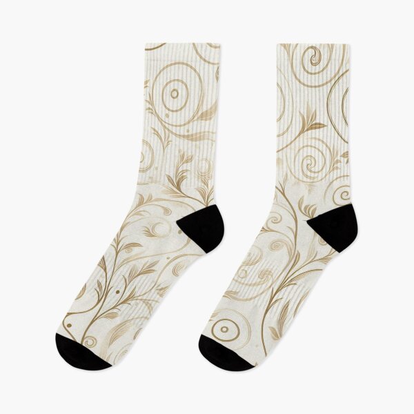 Item preview, Delicate Gold Spirals Fabric Pattern: Elegant Simplicity on White designed and sold by Rui Fernandes.