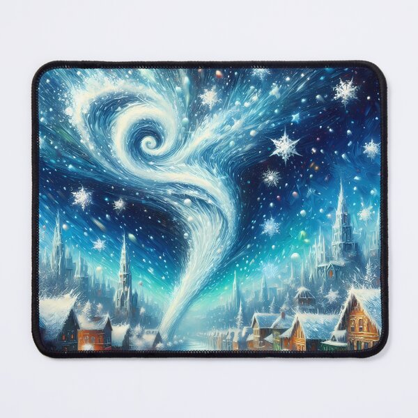 Item preview, Blizzard Tornado Through a Winter Town, Ai Generated Art  designed and sold by ACC .