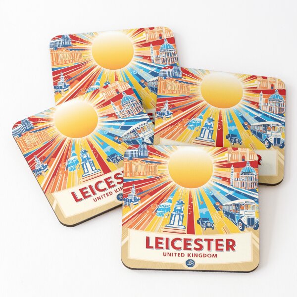 Item preview, Leicester United Kingdom Vintage Travel Tourism  designed and sold by TravelersGems.