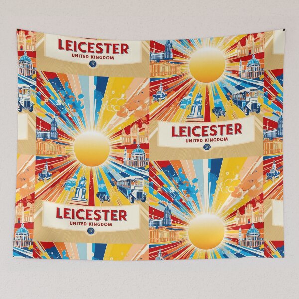 Item preview, Leicester United Kingdom Vintage Travel Tourism  designed and sold by TravelersGems.