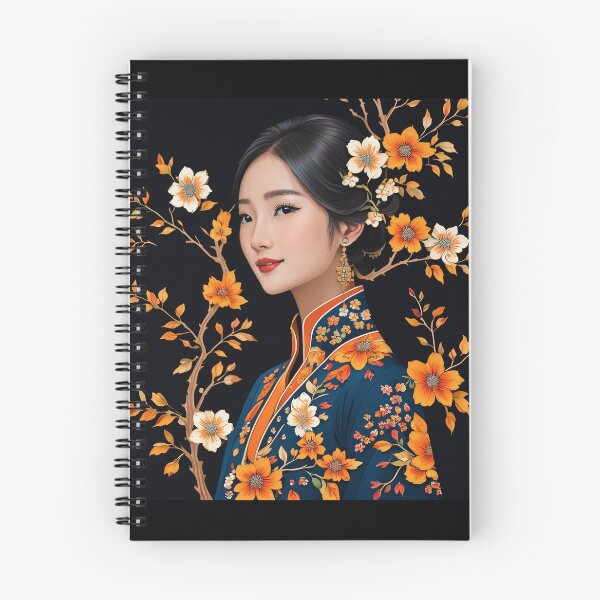 Item preview, Beautiful Asian Girl in Batik - Nyonya Floral designed and sold by zycs.