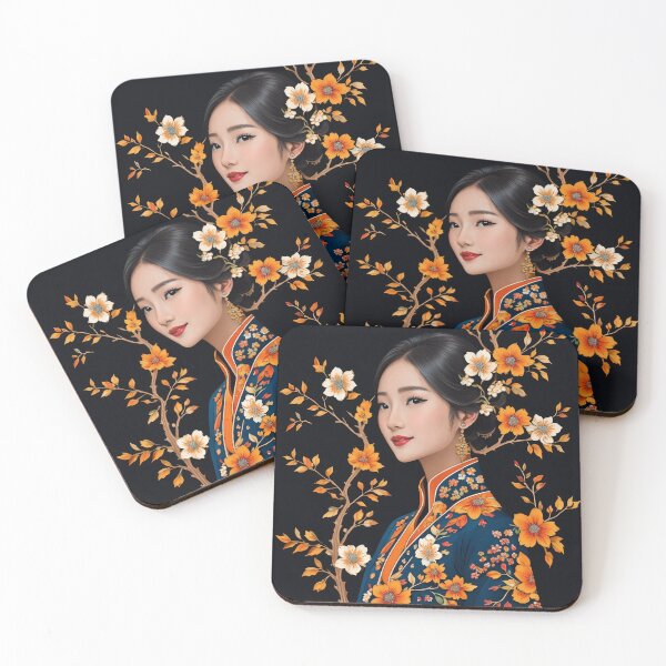 Item preview, Beautiful Asian Girl in Batik - Nyonya Floral designed and sold by zycs.