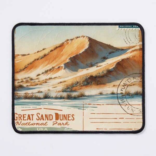 Item preview, Great Sand Dunes National Park Postcard Vintage Retro Travel designed and sold by TravelPostcardGems.