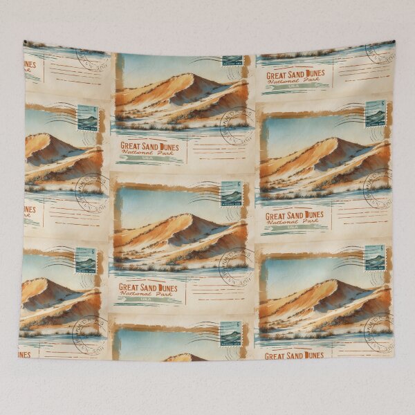 Item preview, Great Sand Dunes National Park Postcard Vintage Retro Travel designed and sold by TravelPostcardGems.