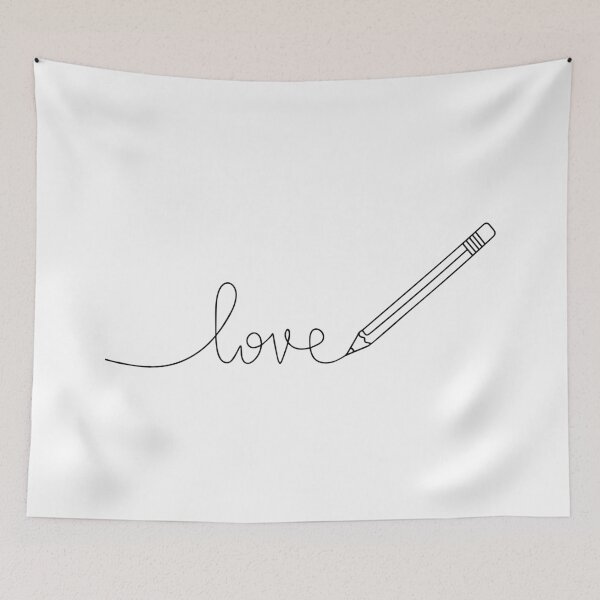 Item preview, Simple illustration of pencil that writing love word designed and sold by rasagamastore.