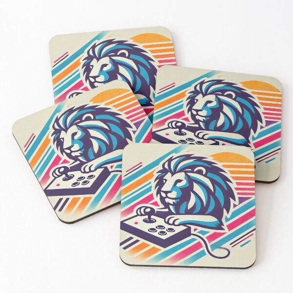 Item preview, Minimalist Lion with 80s Arcade Joystick designed and sold by Genady.