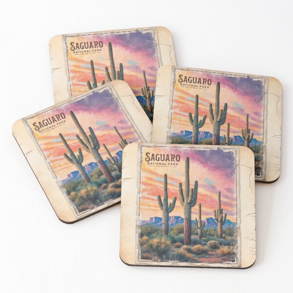 Item preview, saguaro National Park Postcard Vintage Retro Travel designed and sold by TravelPostcardGems.