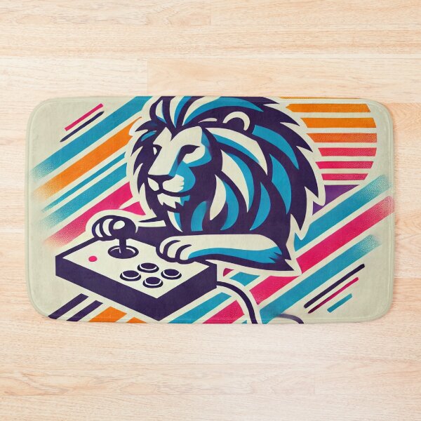 Item preview, Minimalist Lion with 80s Arcade Joystick designed and sold by Genady.