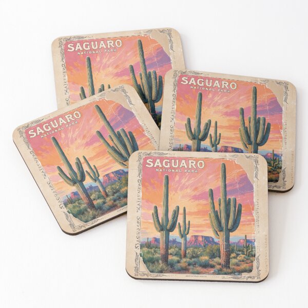 Item preview, Saguaro National Park Postcard Vintage Retro Travel designed and sold by TravelPostcardGems.