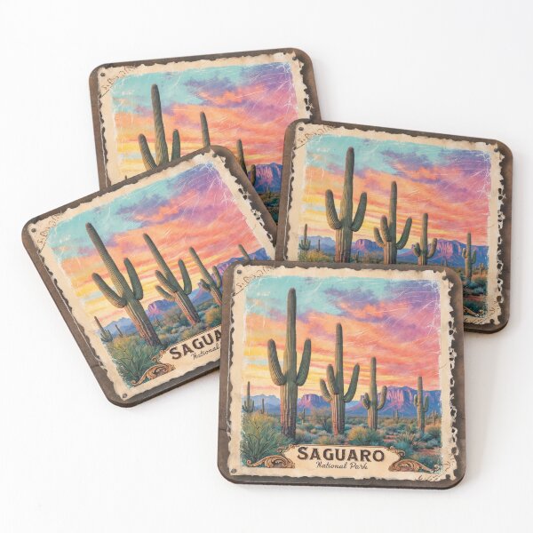Item preview, Saguaro National Park Postcard Vintage Retro Travel designed and sold by TravelPostcardGems.
