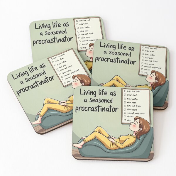 Item preview, Living Life As A Seasoned Procrastinator designed and sold by ThreeftlyPicks.