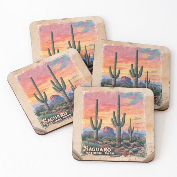 Item preview, Saguaro National Park Postcard Vintage Retro Travel designed and sold by TravelPostcardGems.