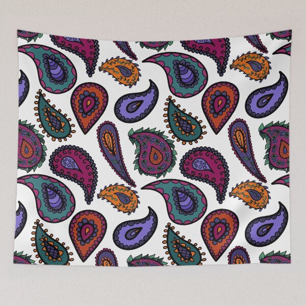 Item preview, Repeat of Perfectly Pretty Pure Paisley Pattern on White designed and sold by CheriesArt.