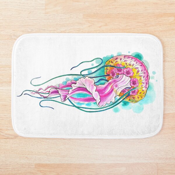 Item preview, Medusas florales en acuarela designed and sold by Inky Paige.