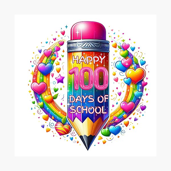 Item preview, Happy 100 day of School, Student, Kindergarten designed and sold by deniz kaya.