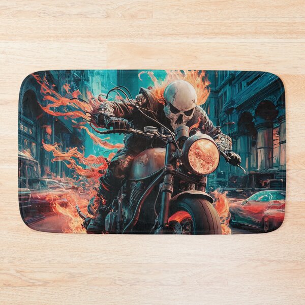 Item preview, Rua em Chamas: Acelere com o Esqueleto Flamejante! ?? designed and sold by trixxcreative.