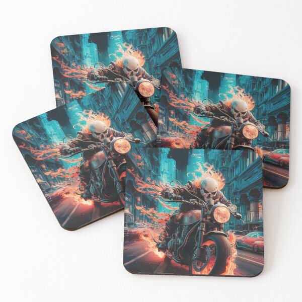 Item preview, Rua em Chamas: Acelere com o Esqueleto Flamejante! ?? designed and sold by trixxcreative.
