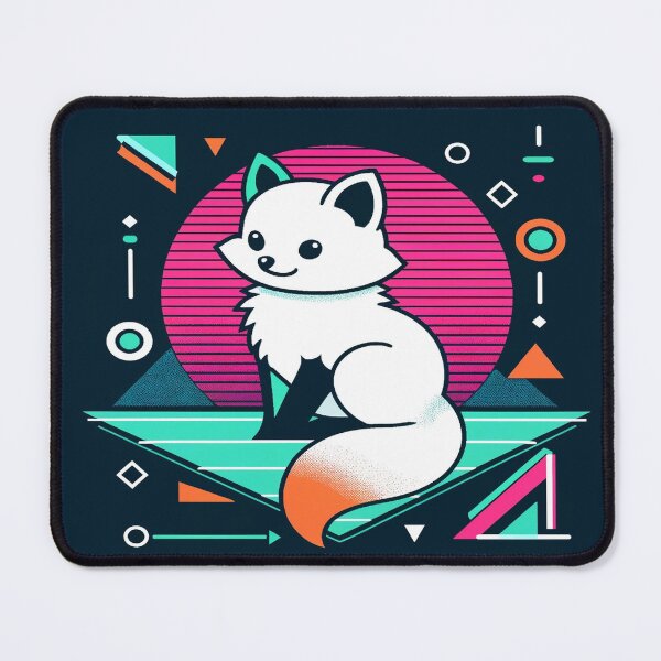 Item preview, Minimalist 80s Fox with Neon Accents designed and sold by Genady.
