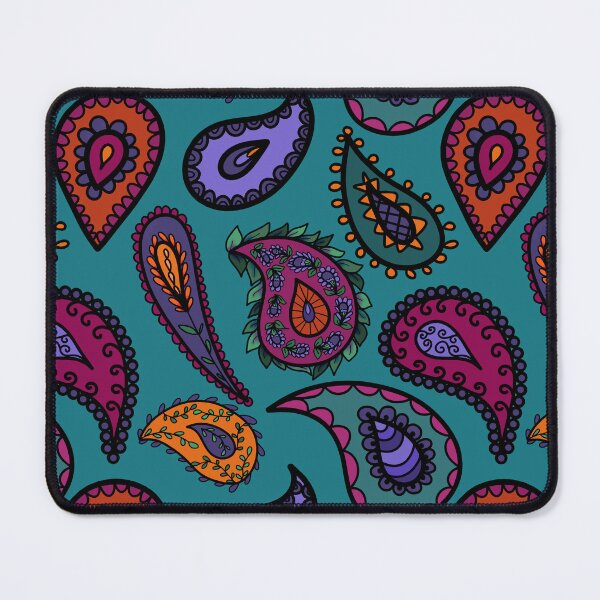 Item preview, Perfectly Pretty Pure Paisley Pattern on Aqua designed and sold by CheriesArt.