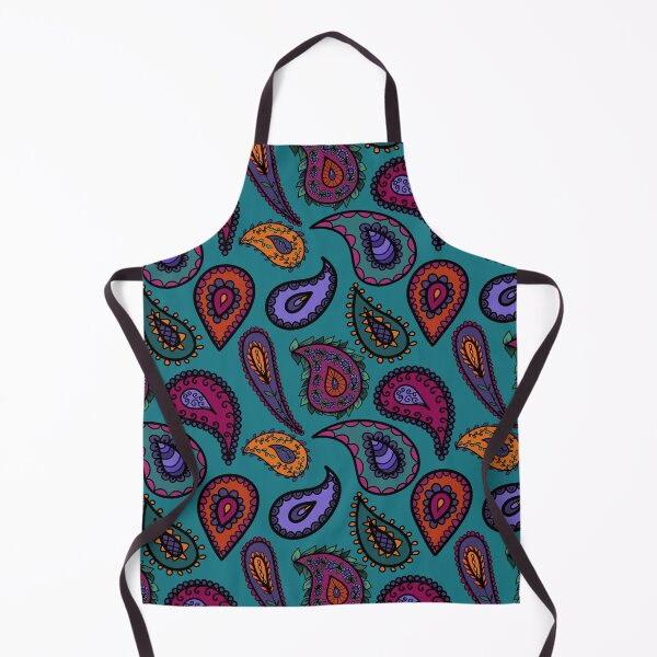 Item preview, Perfectly Pretty Pure Paisley Pattern on Aqua designed and sold by CheriesArt.