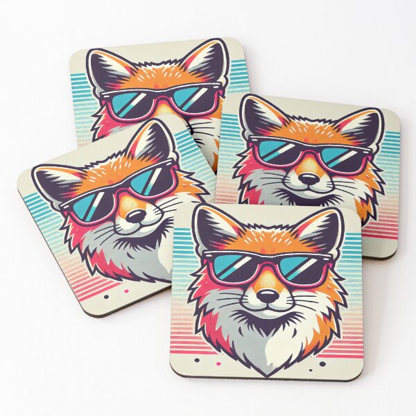 Item preview, Minimalist Fox with 80s Sunglasses designed and sold by Genady.