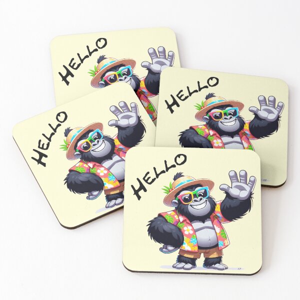 Item preview, Funny greeting gorilla designed and sold by jumapa.