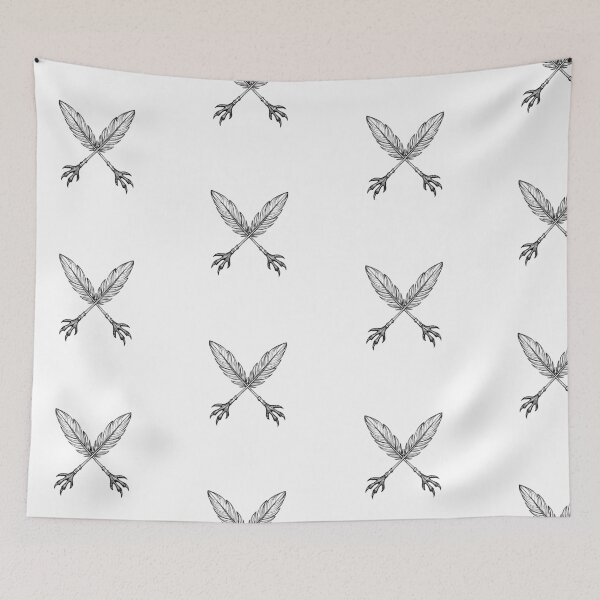 Item preview, A crossed feather and claw illustration designed and sold by rasagamastore.