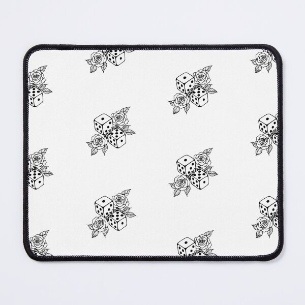 Item preview, Dice with rose flower doodle illustration designed and sold by rasagamastore.