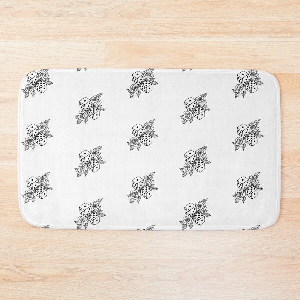 Item preview, Dice with rose flower doodle illustration designed and sold by rasagamastore.