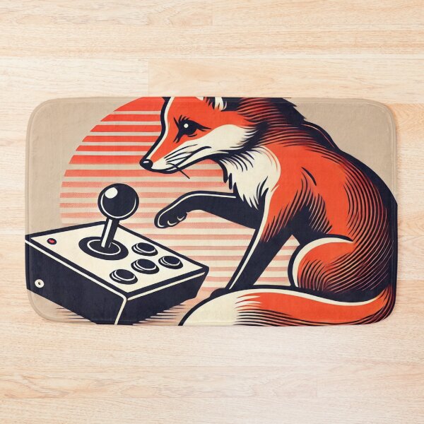 Item preview, Minimalist Fox with 80s Arcade Joystick designed and sold by Genady.